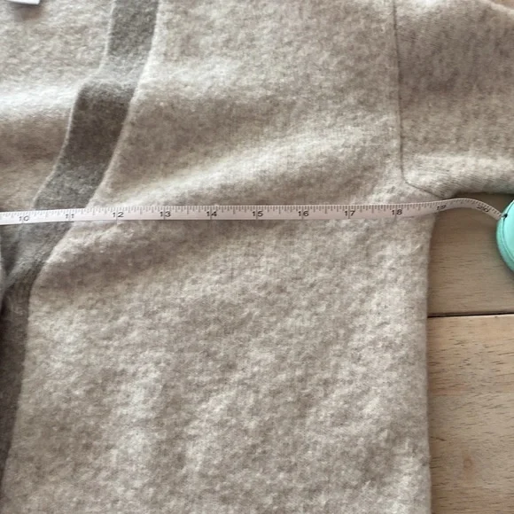 Athleta Westlake Cardigan Sweater Wool Blend Cream/Grey Size XS Button Down - Picture 6 of 7